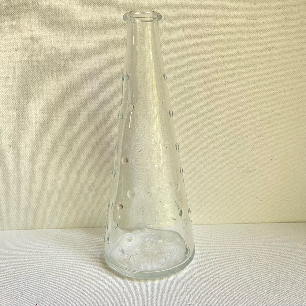 IKEA Emma Dafnas vintage clear glass hobnail dots bud vase made in Poland